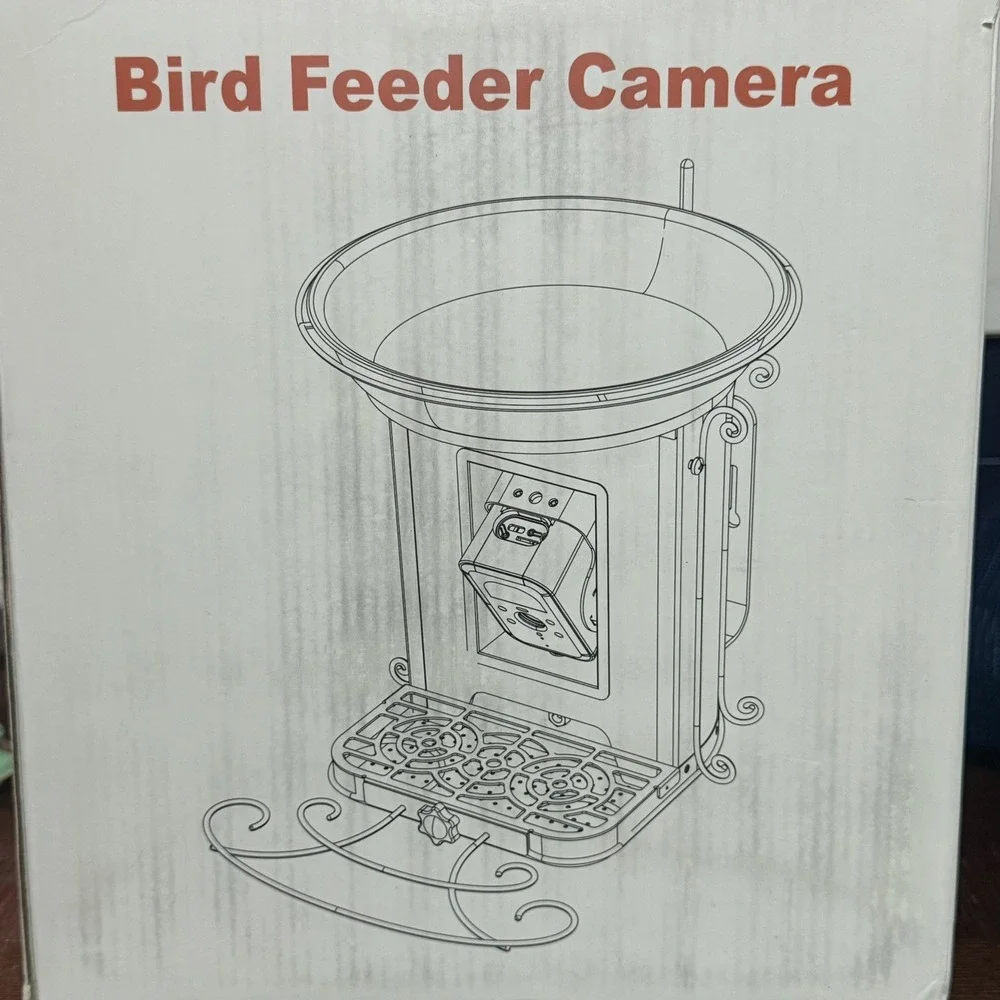 Smart Bird Feeder AI 1080P Camera Solar Powered Portable Bath Tray Birds Cage AU